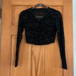 Black Sheer Long Sleeve